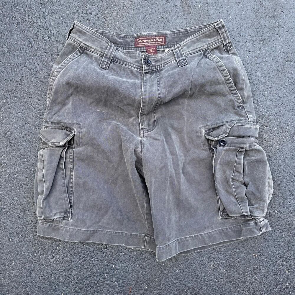 Abercrombie-fitch Men's Grey and Brown Shorts
